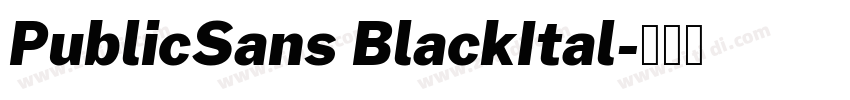 PublicSans BlackItal字体转换